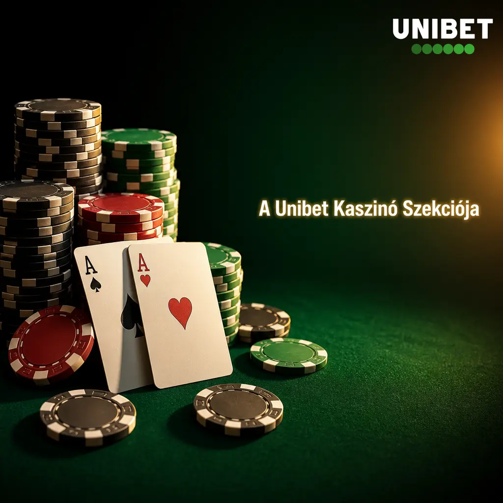 A Unibet kaszinó szekciója több mint 1000 hitelesített játékkal, élő asztalokkal és nyerőgépekkel