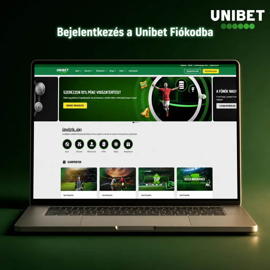 Unibet fiók bejelentkezési felület e-mail és jelszó megadásával, biztonsági beállításokkal