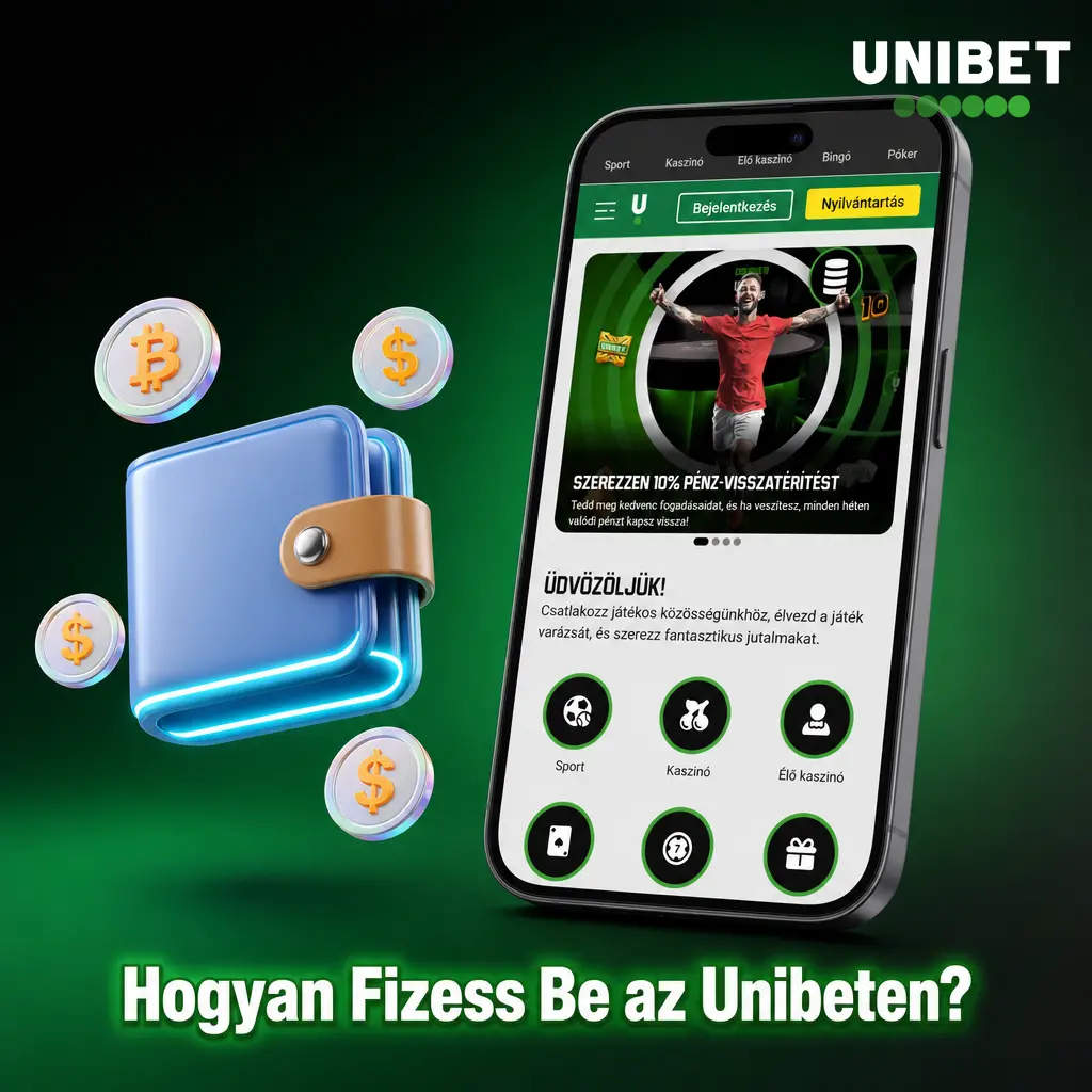 Unibet befizetési lépések: fizetési mód kiválasztása, összeg megadása és tranzakció megerősítése