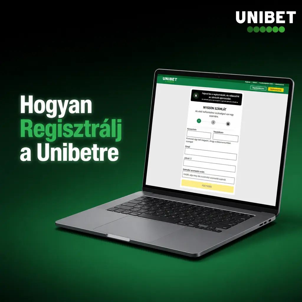 Unibet regisztráció négy lépésben: űrlap kitöltése, HUF beállítás és e-mailes fiókaktiválás