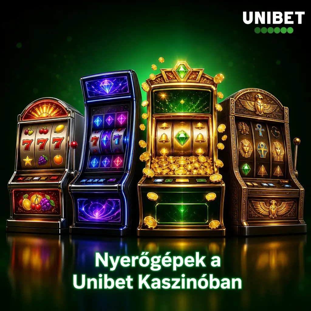 Unibet Kaszinó nyerőgép-lobby több száz játékkal, jackpotokkal és ingyenes demo móddal