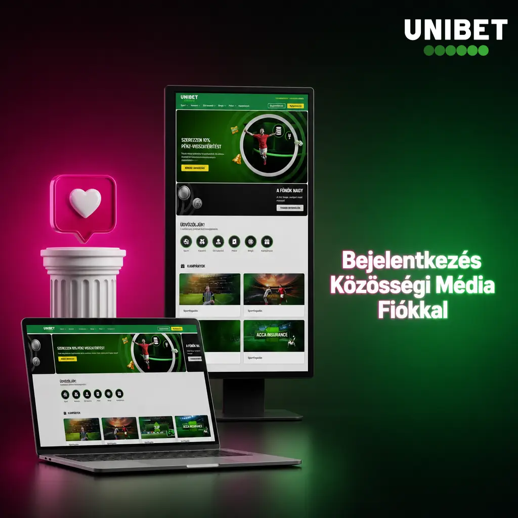 Unibet bejelentkezés közösségi médiával: Google és Telegram ikonok a belépési képernyőn