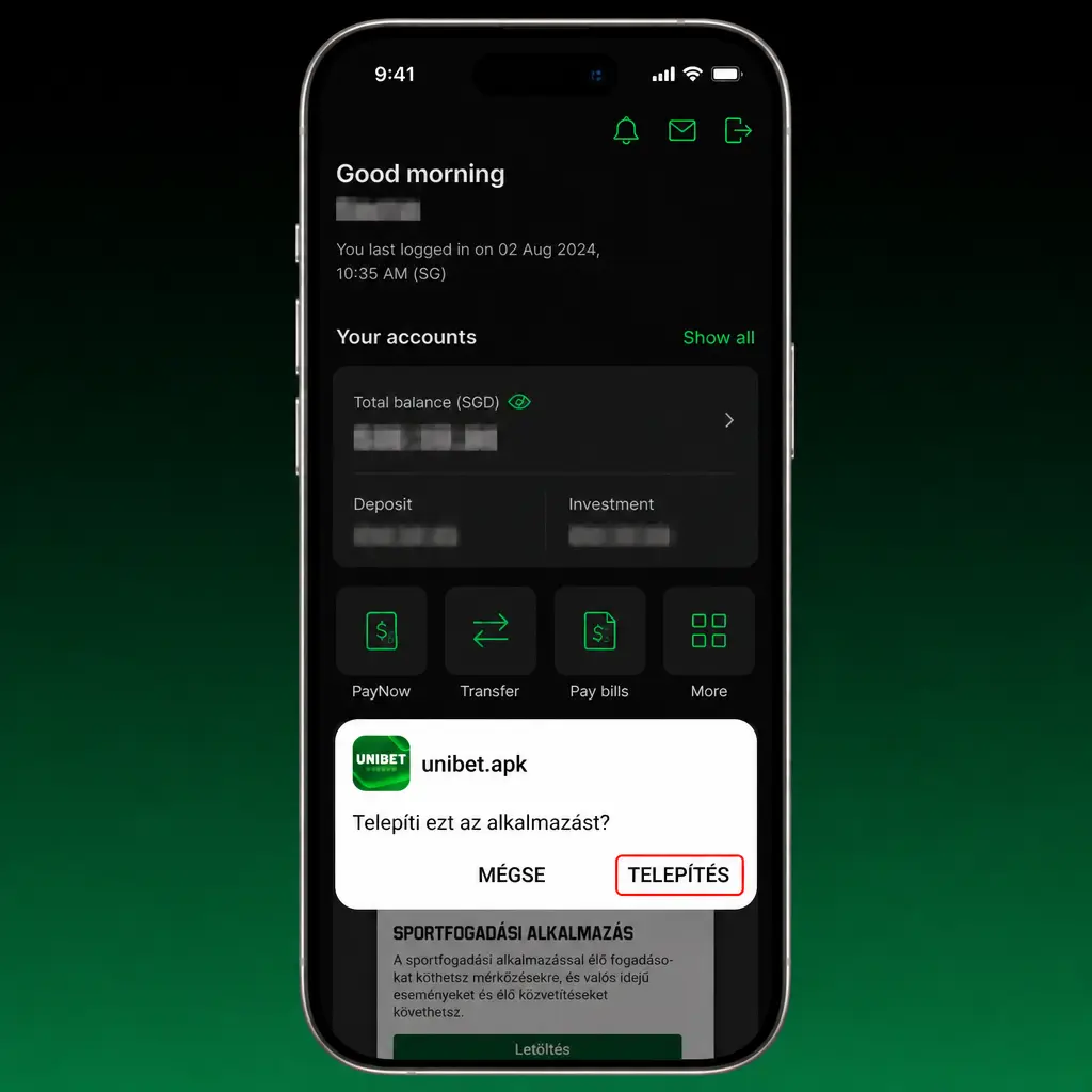 Unibet Android APK telepítési útmutató lépései: letöltés, beállítások, telepítés és bejelentkezés