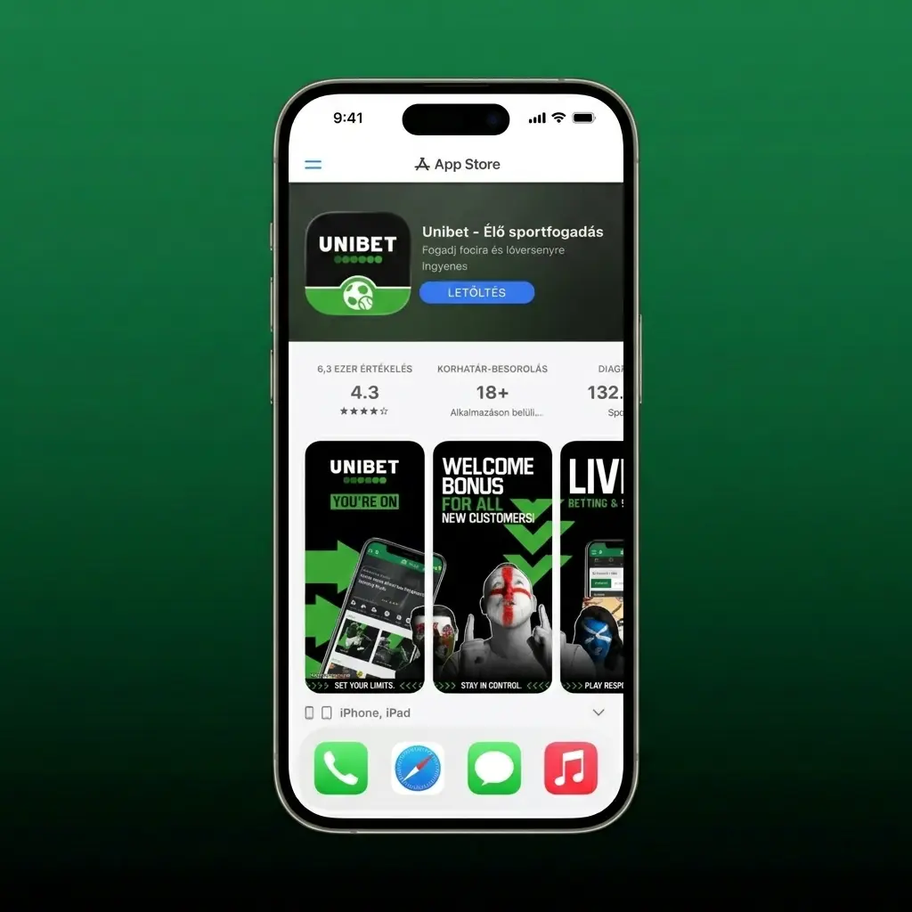 Unibet iOS alkalmazás telepítési útmutató lépései: App Store letöltés, hitelesítés, telepítés és bejelentkezés