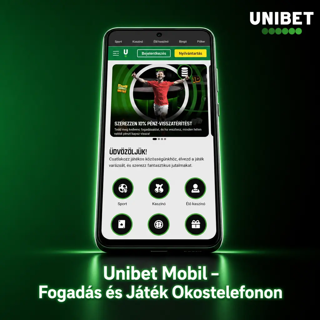 Unibet mobilalkalmazás sportfogadással, kaszinójátékokkal, Android APK és iOS PWA telepítési lehetőséggel