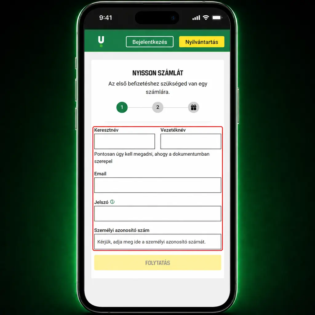 Regisztráció lépésről lépésre: fiók létrehozása, adatok megadása és e-mail vagy SMS megerősítés