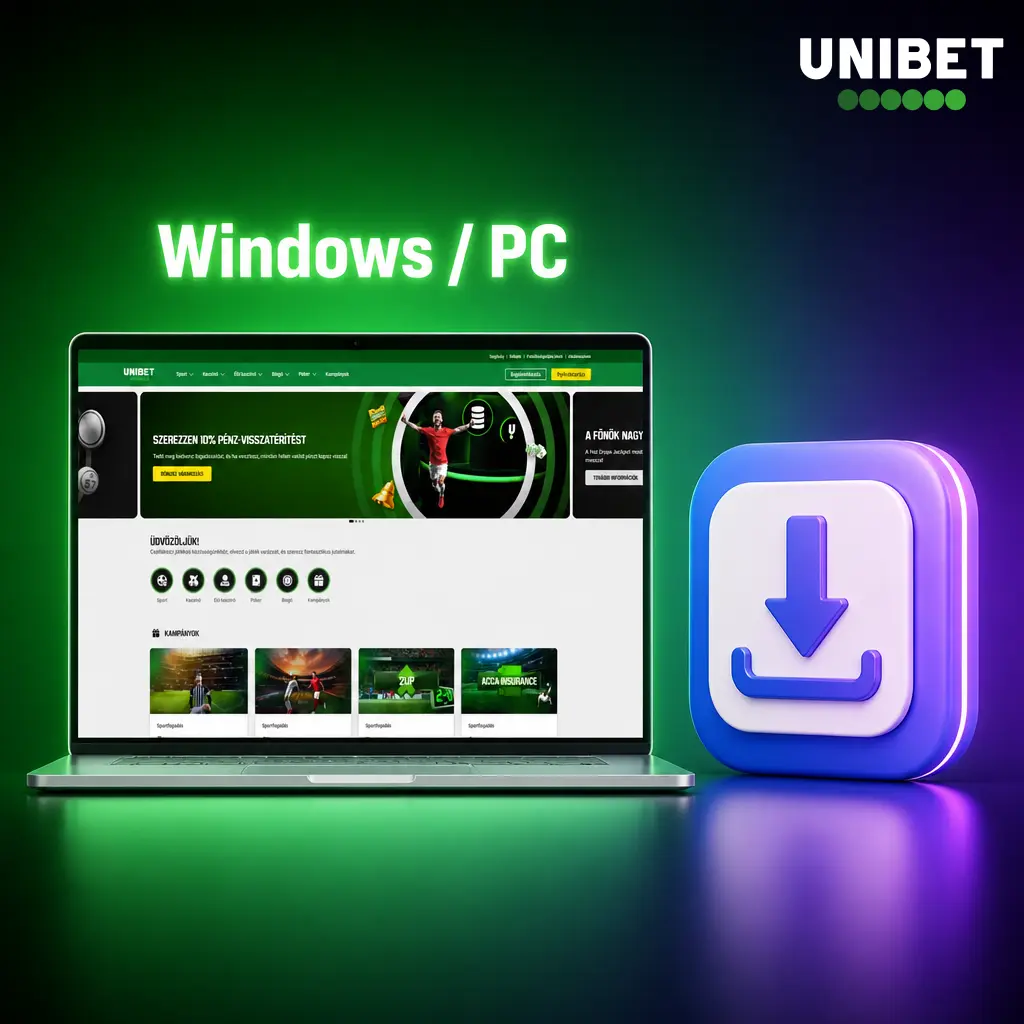 Unibet Windows alkalmazás letöltése és telepítése PC-re – fogadás és kaszinó böngésző nélkül